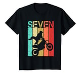 Youth Dirt Bike 7th Birthday Boy Girl 7 Year Old Biker T-Shirt