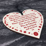 Novelty Valentines Gift For Boyfriend Girlfriend Handmade Wooden Heart Keepsake