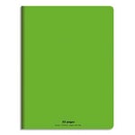 - Cahier éco piqué couverture polypro 32 pages 17x22 cm 90g grands carreaux vert