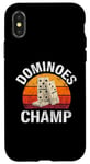 iPhone X/XS Dominoes Funny Board Game Lover Lucky Domino Player Vintage Case