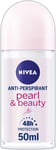 NIVEA Pearl & Beauty Anti-Perspirant Deodorant Roll-On (50 ml, Pack of 6),... 