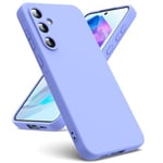 Oududianzi - Coque Compatible avec Samsung Galaxy A55 5G, [Coque Silicone Liquide] [Intérieur Microfibre] Souple Étuis en Caoutchouc Housse Antichoc Protection Bumper Coque Samsung A55 - Violet