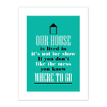 Family Messy House Where to Go Canvas Wall Art Print