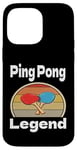 Coque pour iPhone 14 Pro Max Funny Ping Pong Legend Lover Game Winner Retro Humour