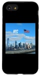 Coque pour iPhone SE (2020) / 7 / 8 Drapeau New York USA