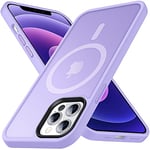 Anqrp Kada Seriesr - Coque de Protection Compatible avec iPhone 12/12 Pro - avec MagSafe - Mat translucide - Qualité Militaire - pour iPhone 12/12 Pro 6,1" - Violet