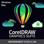 CorelDRAW Graphics Suite - Gouvernement/Association - 1 utilisateur - Abonnement 1 an