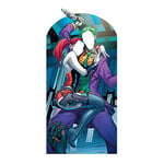 Star Cutouts Ltd SC1346 Harley Quinn and The Joker Cardboard Cutout Stand-in with Knife 193cm Tall 95cm Wide, Multicolour