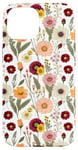 Coque pour iPhone 15 Motif floral bordeaux et jaune