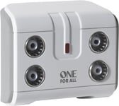 One For All Signal Booster/Splitter for TV - 4 Outputs 14x amplified - Plug and