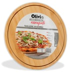 IPEA Planche à Découper Ronde en Bois pour Pizzas, Fromages, Salami - 30 cm - Planches à Découper Circulaire Polyvalente pour Couper et Servir des Apéritifs, du Pain et des Dégumes dans la Cuisine