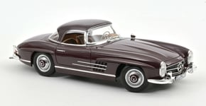 NOREV, MERCEDES-BENZ 300 SL Roadster 1957 Bordeaux, échelle 1/18, NOREV183891