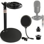 Razer Seiren Mini Desktop Mic Stand, with Pop Filter and Shock Mount Reduces Vibration Noise, Adjustable Mic Table holder for Razer Seiren Mini USB Streaming Microphone