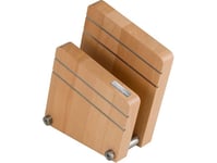 Double Magnetic Knife Block In Beech Wood Artelegno Milano