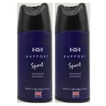 (TWO PACKS) Rapport Sport Deodorant Body Spray 150ml