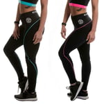 Gold Gym Ladies Training Workout Sports High Waist Rise Long Full Leggings Xs-l