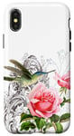 Coque pour iPhone X/XS Protective Phone Case for Cute Girls Women Humming Bird