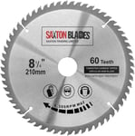 Saxton Lame de scie circulaire TCT - 210 x 30 mm x 60 dents pour Bosch, Makita, etc..[G59]