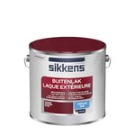 Sikkens - Peinture Laque Extérieure Bois et Fer - Finition tendue, sous-couche intégrée, facile à appliquer - Satin Rouge Basque 2,5 L