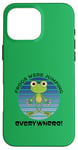 Coque pour iPhone 16 Pro Max Les grenouilles de pesach de Pâque pour enfants sautaient partout mignonnes