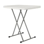 Table de Jardin - YUEGMES - Blanc en Plastique Intérieure/Extérieure - Pliante - Hauteur réglable