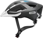 Abus Casque de Ville Aduro 2.0 - Casque de vélo Polyvalent avec lumière - dans Un Design Sportif pour la Circulation en Ville - pour Hommes et Femmes - Gris/Blanc, Taille L