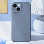 Coque Silicone pour iPhone 15 Plus Caméra Protégée Soft Touch Série Sweet Gris