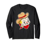 Kewpie Baby Rodeo Clown Cowboy Traditional Tattoo Flash Long Sleeve T-Shirt