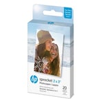 HP 1AH01A Sprocket 2x3" Premium Zink Sticky Back Photo Paper (20 Sheets) Compatible with Sprocket Photo Printers