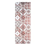 AZULEJOS VINYLE - Tapis de cuisine carreaux de ciment rouge 45x120