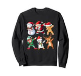 Dabbing Xmas Characters - Xmas Christmas Squad Sweatshirt