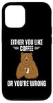 Coque pour iPhone 12/12 Pro Ours vintage « You Like Coffee or You're Wrong Lover »