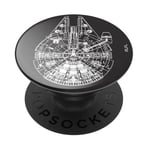 PopSockets PopGrip - Support et Grip pour Smartphone et Tablette avec Un Top Interchangeable -Millenium Falcon Aluminum