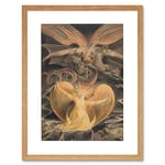 Wee Blue Coo William Blake British Great Red Dragon Woman Clothed Sun Artwork Framed Wall Art Print