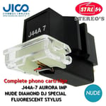 JICO J44A 7 AURORA IMPROVED SHURE M44-7 CELLULE PHONO NUDE DIAMOND FLUO STYLUS