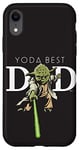 Coque pour iPhone XR Star Wars Yoda Best Dad Sabre laser Cadeau de fête des pères