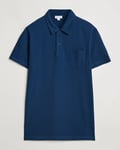 Sunspel Riviera Polo Shirt Naval Blue