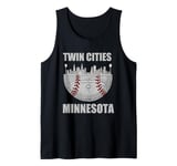 Cool Twin Cities Minnesota MN Baseball Skyline Tank Top