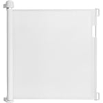 Barrière de Sécurité Rétractable pour Bébés et Chiens - 0 à 180 cm - Barrière de Sécurité Extensible et Enroulable Blanc NAIZY