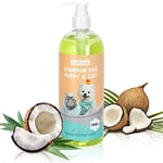 Nobleza Shampooing pour Chien Chiot Bio, Shampooing Chien Peau Sensible, shampoing Chaton Anti Odeur et Anti Demangeaison pour Nettoyer, Hydrater et Désodoriser Con Profumo di Cocco Dolce 500ml