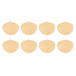 Lot de 8 Bougies Chauffe-Plat "Flottante" 6cm Beige