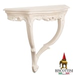 Biscottini Console Baroque Moderne Petite Table Contribution Shabby Chic Blanc