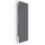 ILO - Radiateur Soufflant Mural - 1750W - +28 Motifs- Extra Plat, Verre- IP44 - Vertical- Programmable - Gris Souris