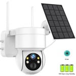 Camera de surveillance exterieur solaire WiFi ptz 1080P pir Detection humaine avec Batterie rechargeable 7800mAh Caméra Surveillance WiFi Extérieure