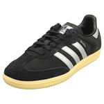 adidas Samba Og Womens Black Silver Casual Trainers - 5 UK