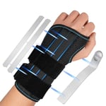 Attelle de Poignet pour Droite, Attelle Poignet, Orthese Poignet, Bandage Poignet, Support de Poignet avec Barre en Aluminium, pour Canal Carpien, Arthrite, Tendinite, Entorse (L/XL, Main gauche)