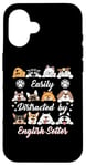 iPhone 16 Easily Distracted by English Setter Irish Setters Funny Case