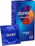 Durex Comfort XL Extra Large Lubricated, Latex Condoms (Pack of 12)