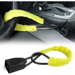 Ahlsen - Jaune, serrure de volant serrure de ceinture de sécurité antivol sac à main serrure convient à la plupart des voitures suv golf cart,655.7cm