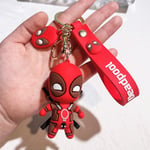 Marvel söt docka hängande anime figurer Deadpool Q version mode ryggsäck nyckelring par väska nyckelring hänge födelsedag gåva t a